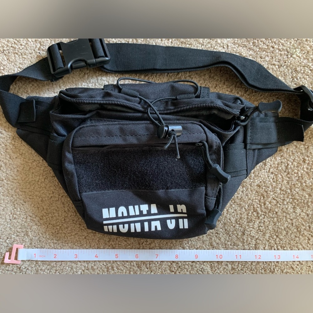 MONTA Street Soccer Men’s Black Cross Body Waist Bag Adjustable NWOT - Picture 7 of 10